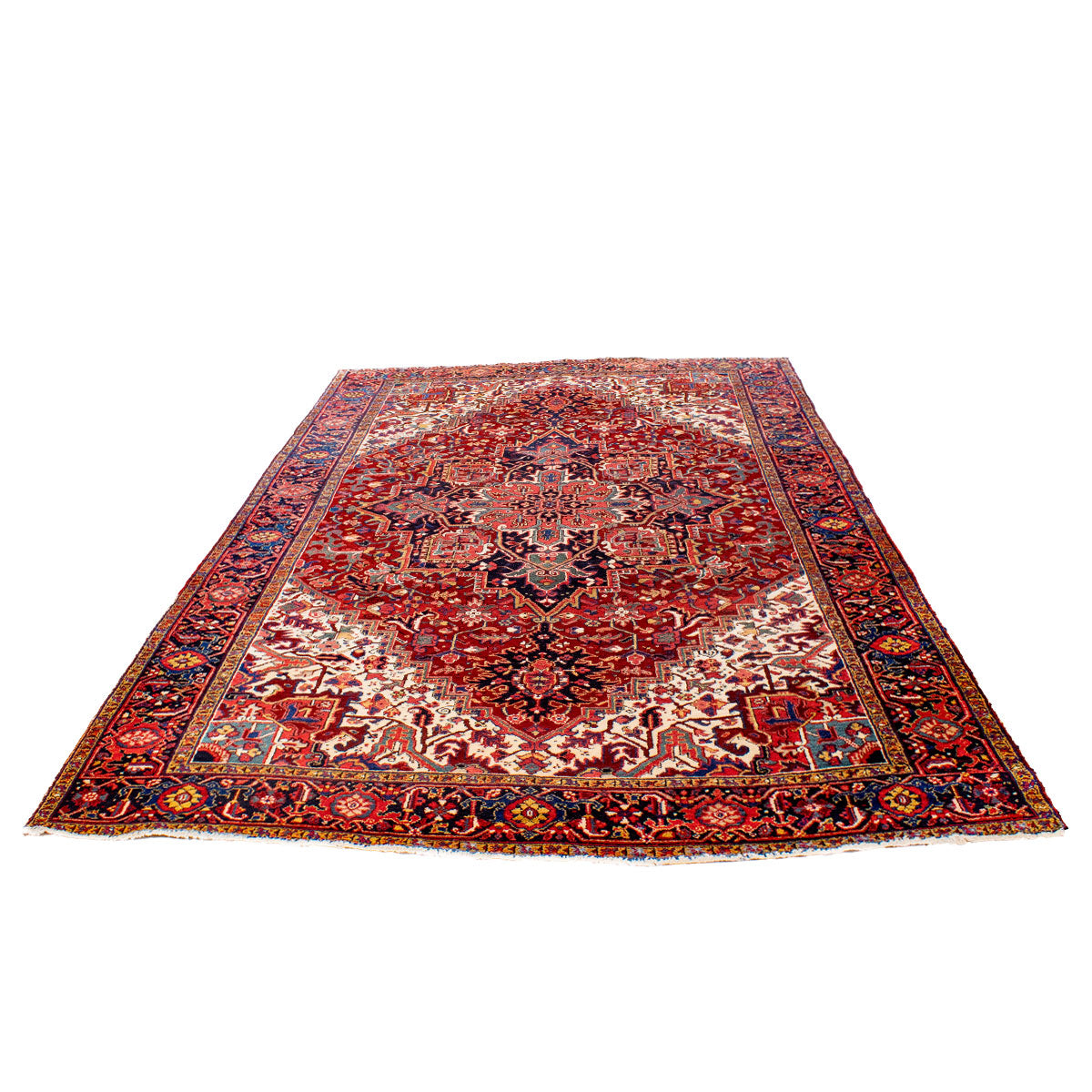 Semi-Antique Persian Heriz Rug <br> 8'0 x 11'0