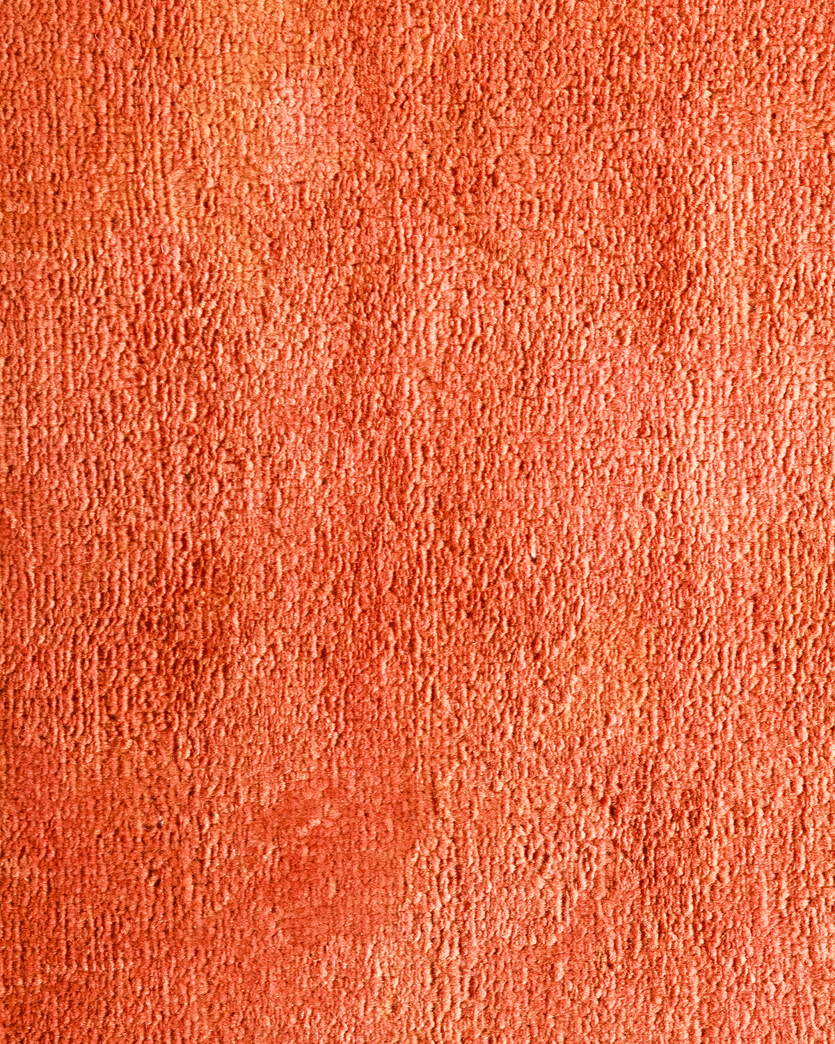 Modern Overdyed Orange Wool Area Rug <br> 9'0 x 12'0