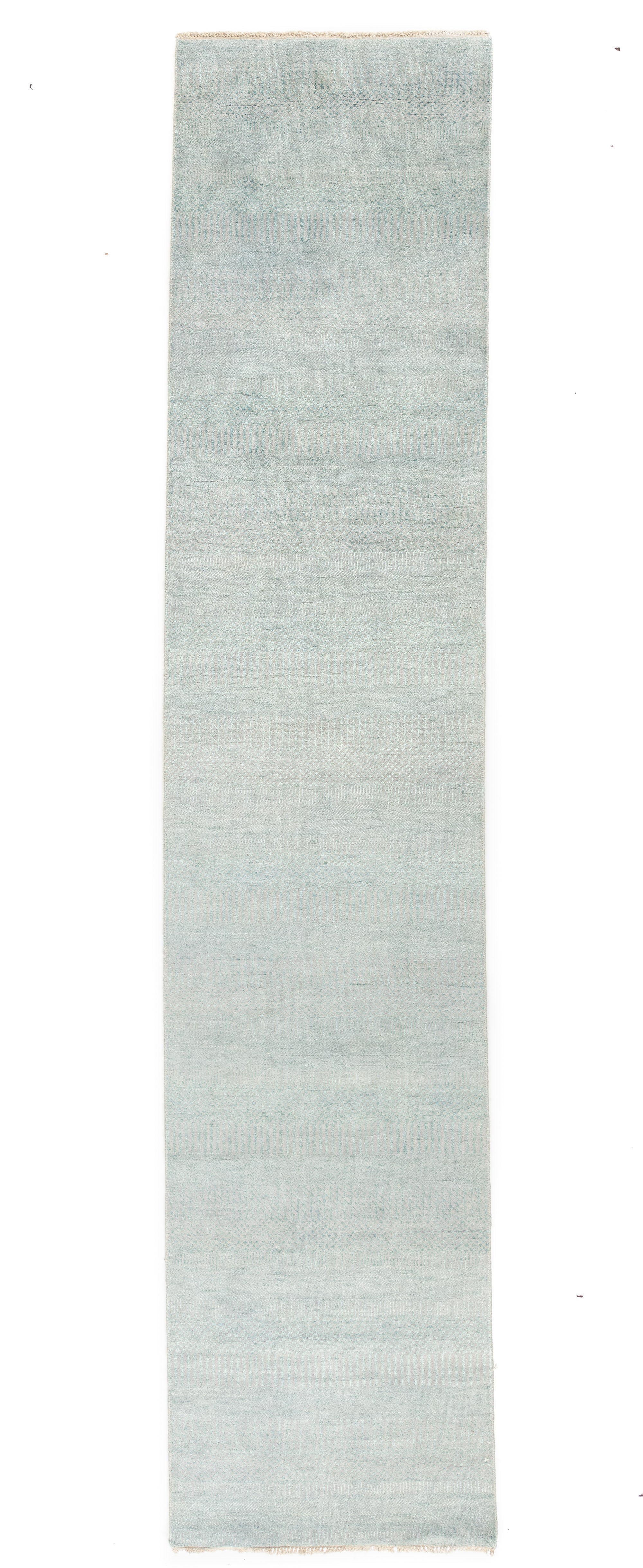 New Hand-Knotted Indo Runner 2'8 x 12'5