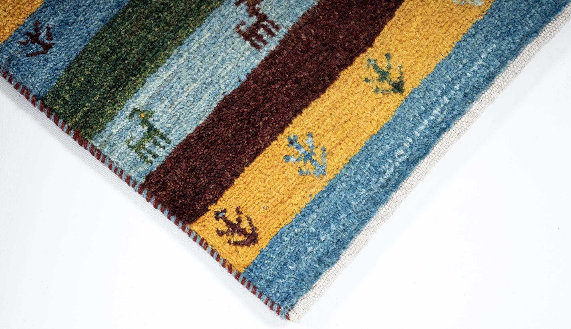 New Pakistani Gabbeh Rug <br> 1'10 x 3'1