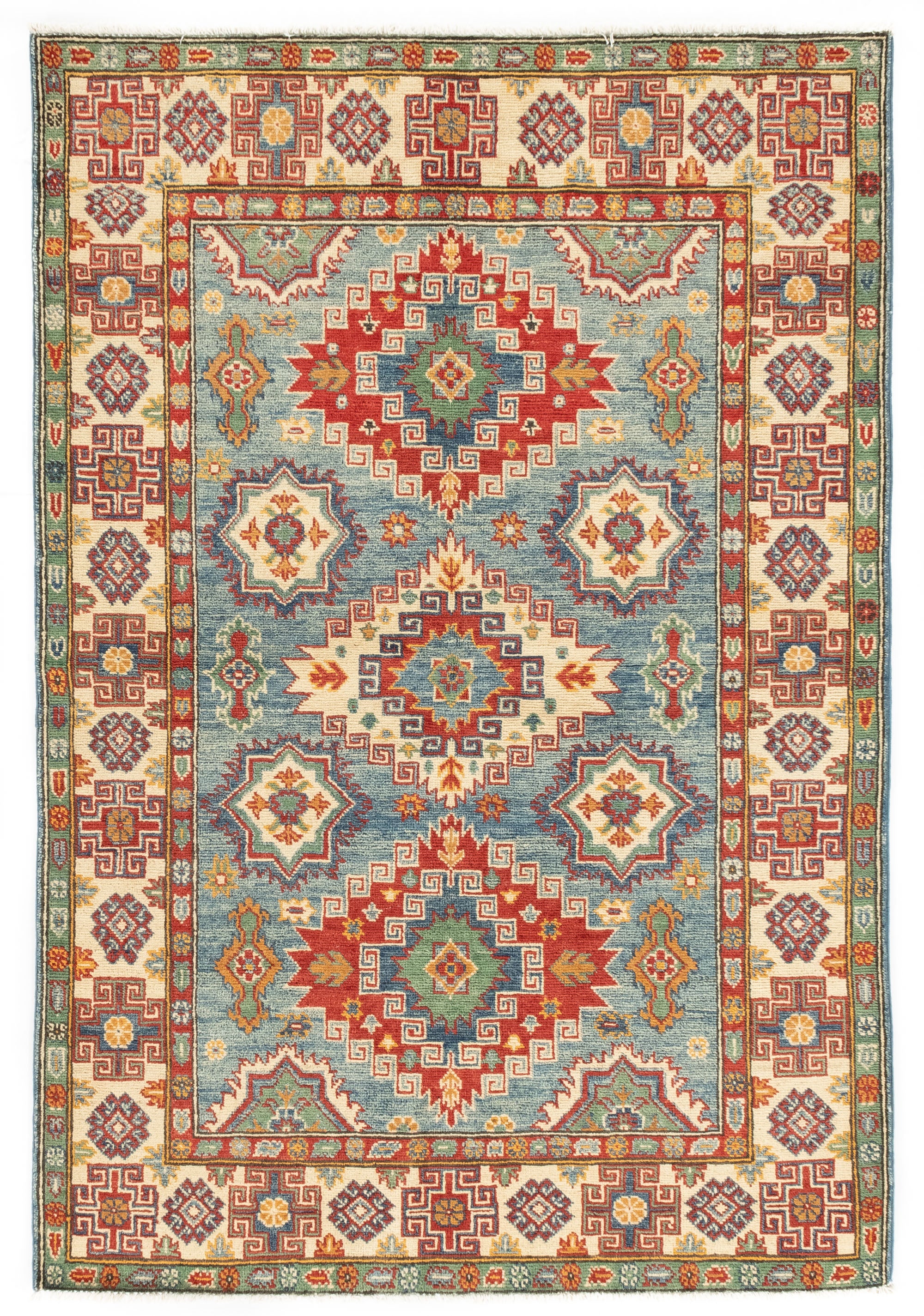 Pakistani Kazak Rug <br> 4'0 × 5'10