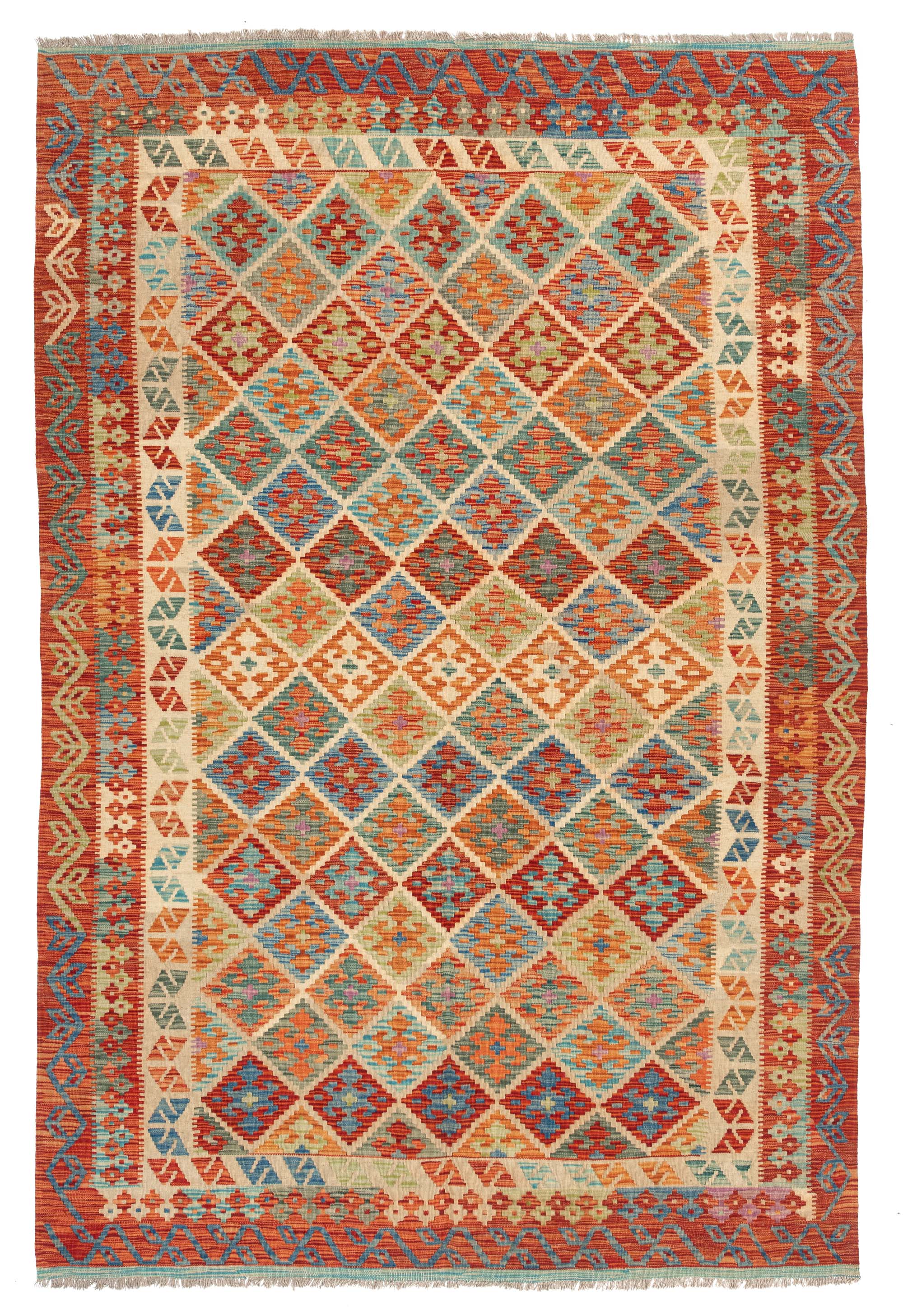 New Pakistani Kilim <br> 6'8 x 9'10