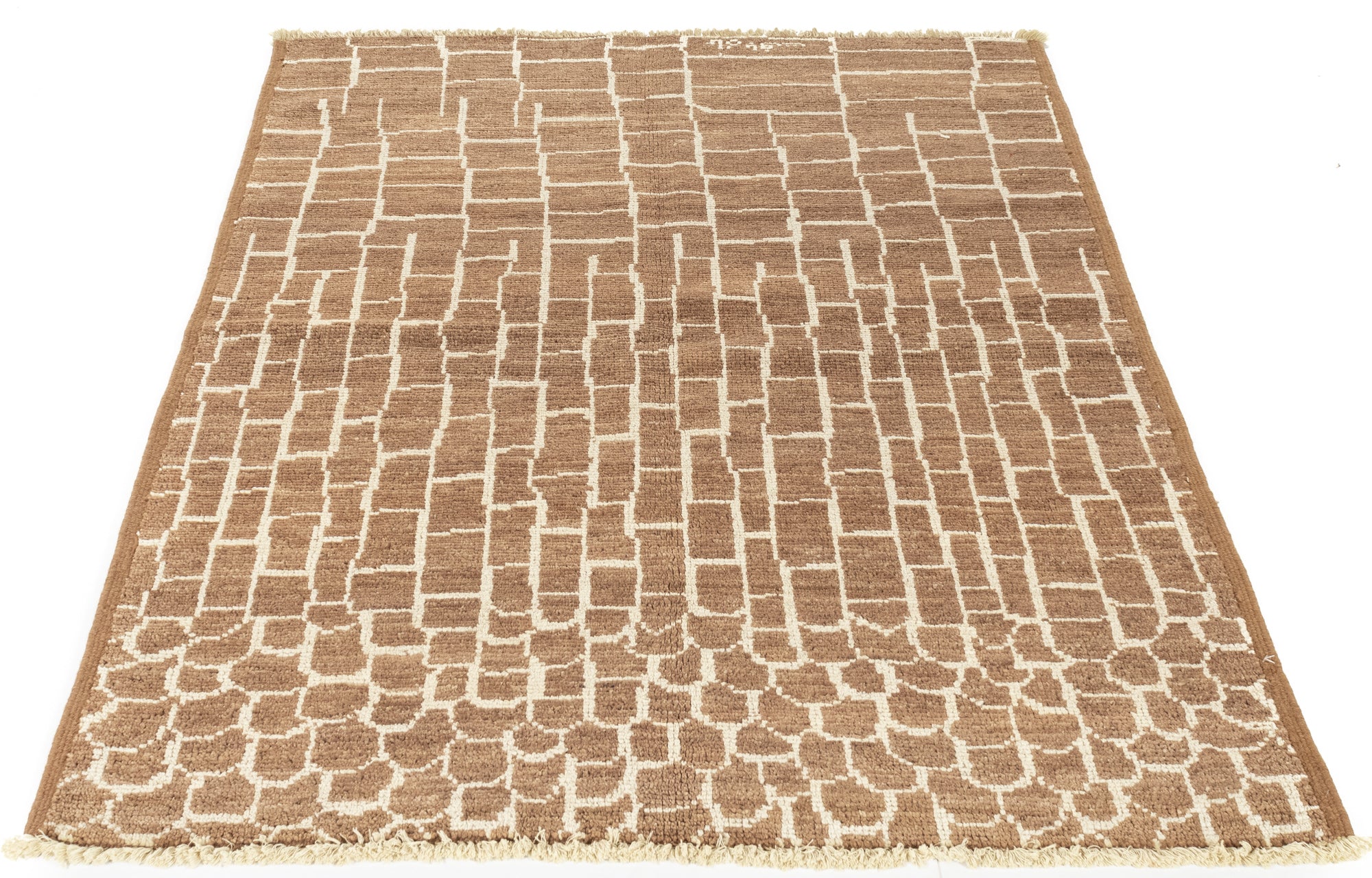 New Pakistani Moroccan-design Rug <br> 4' 2 x 5' 9