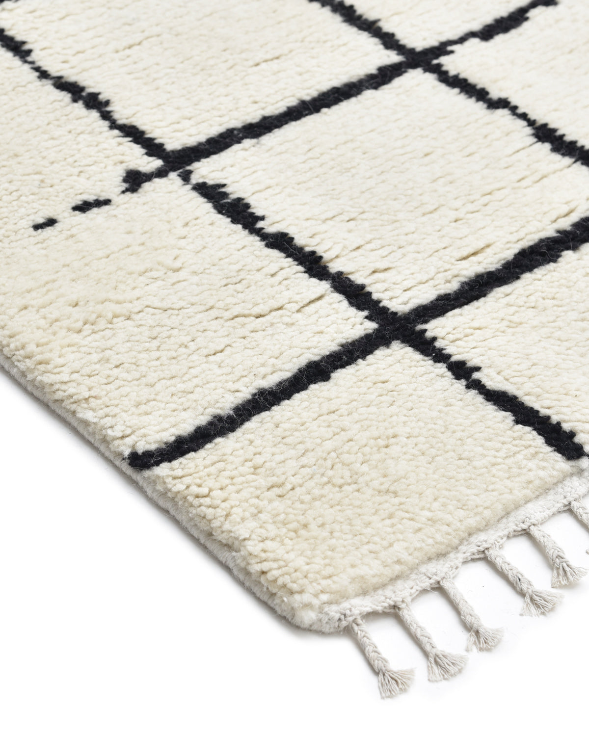 Black Bohemian Moroccan Area Rug