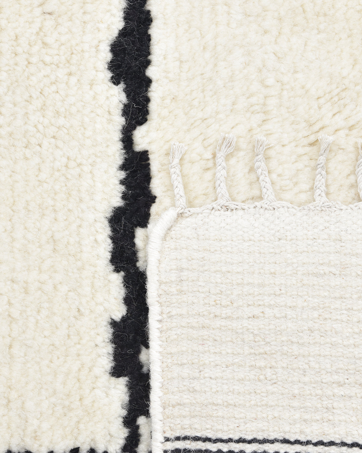 Black Bohemian Moroccan Area Rug