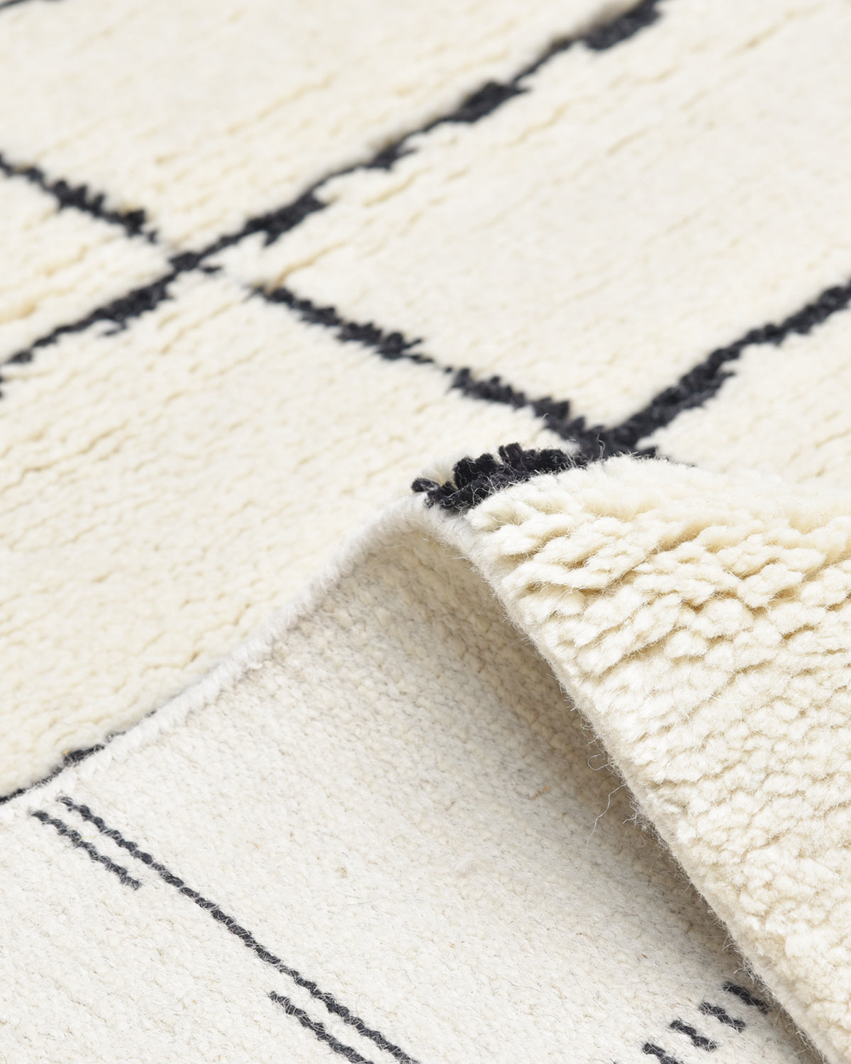 Black Bohemian Moroccan Area Rug