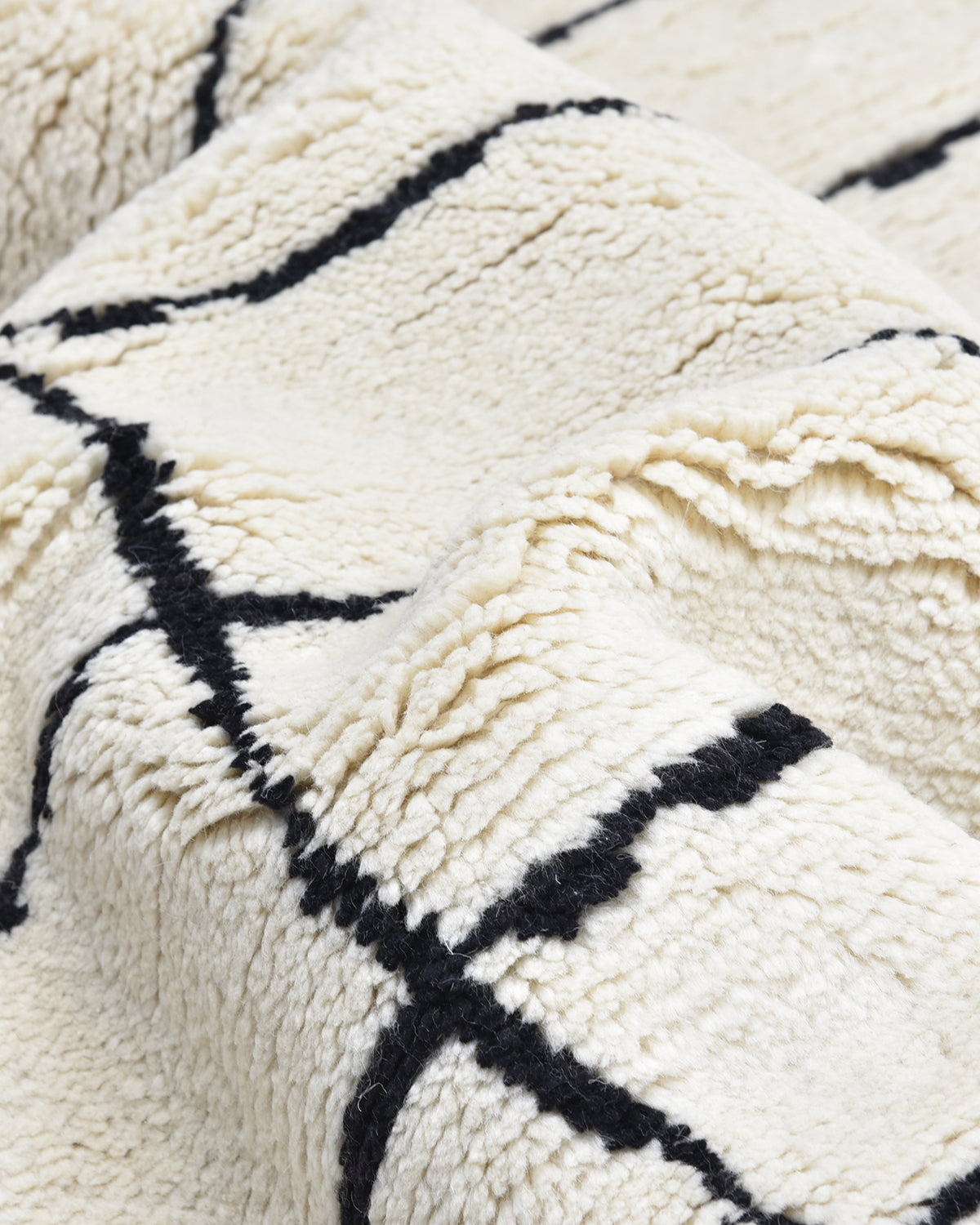 Black Bohemian Moroccan Area Rug