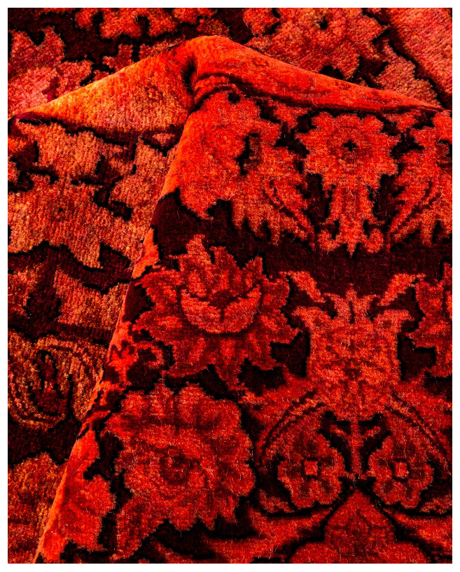 Modern Overdyed Red Wool Area Rug <br> 6'2 x 9'2