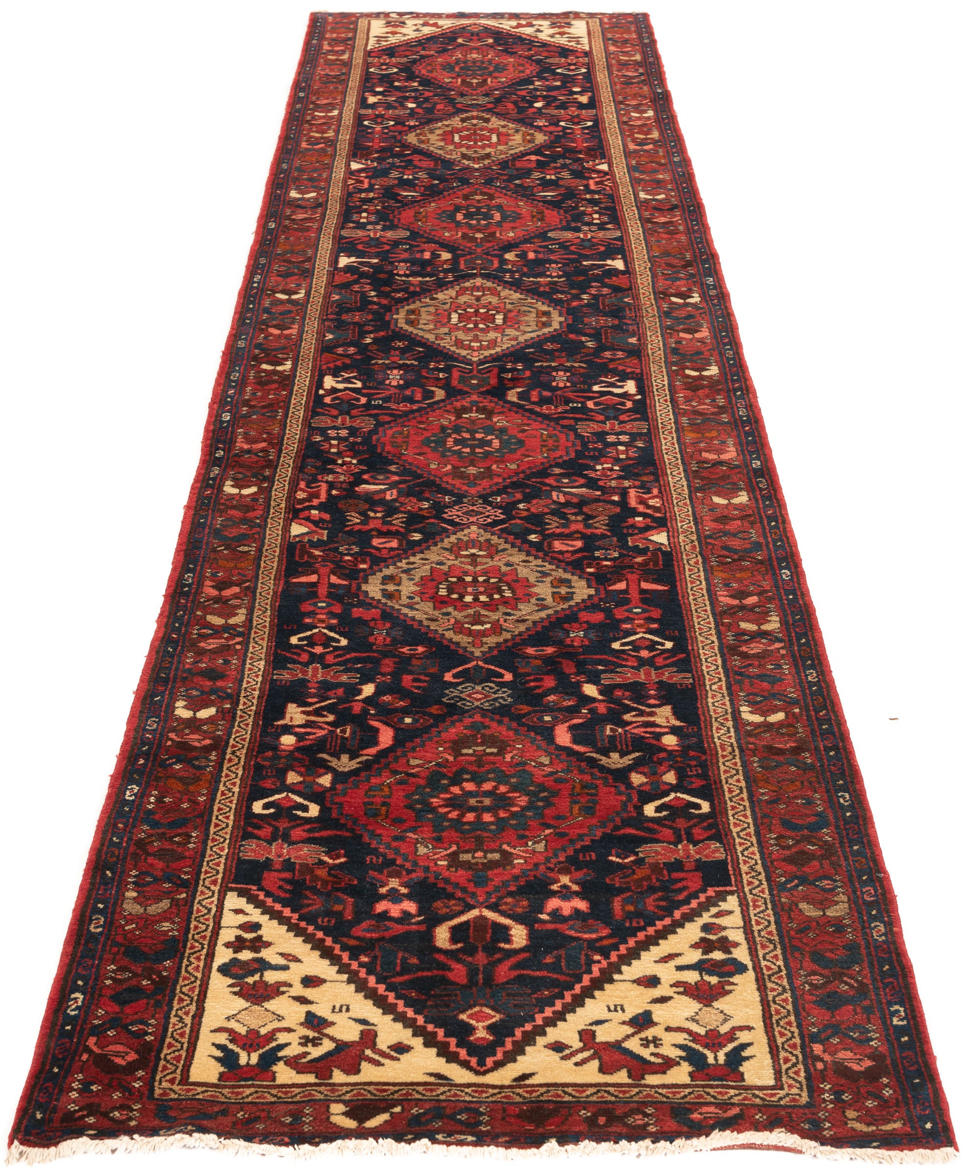 Semi-Antique Hamadan Rug <br> 3'6 x 13'5