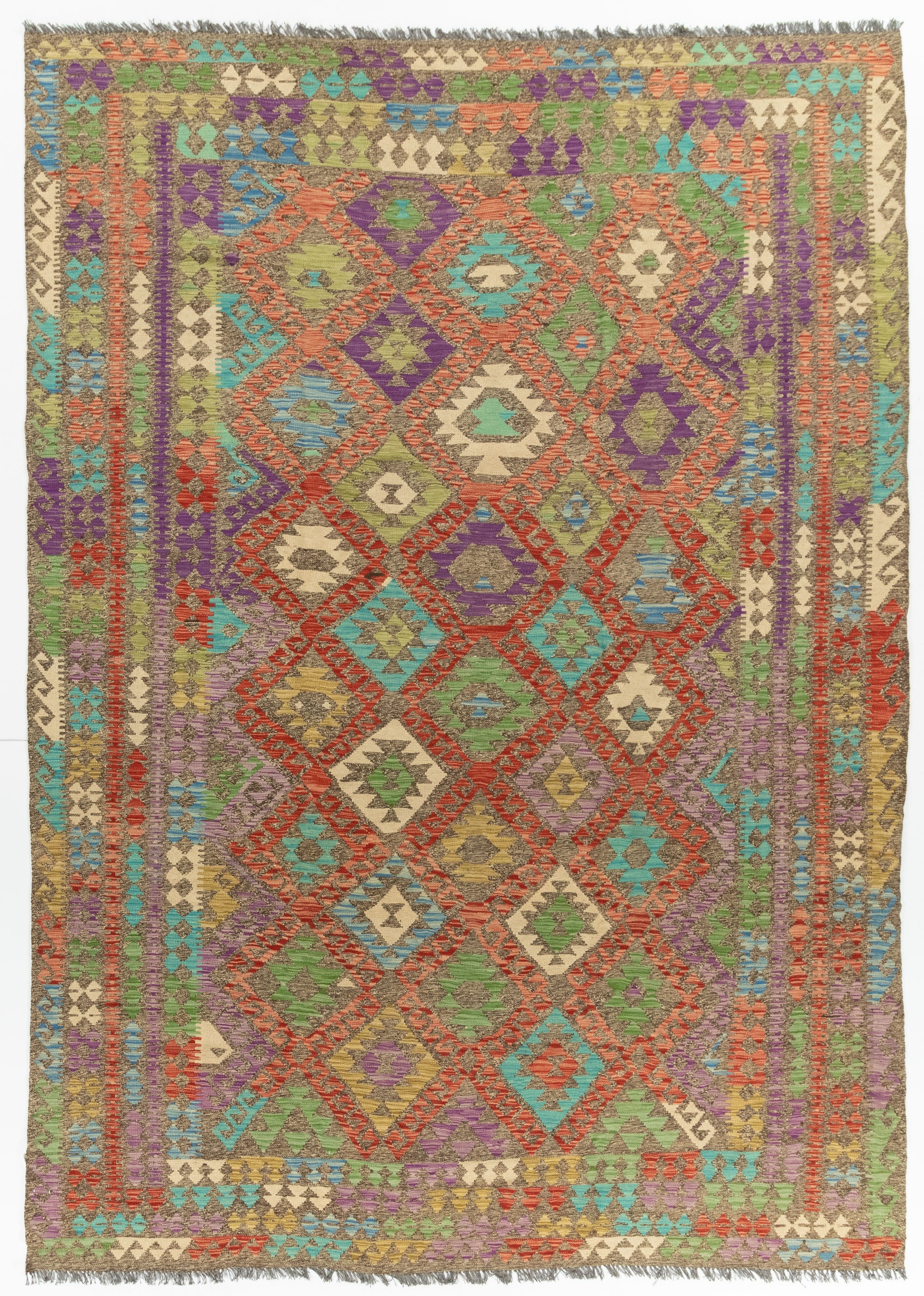Semi-Antique Turkish Kilim <br> 8'4 x 11'9