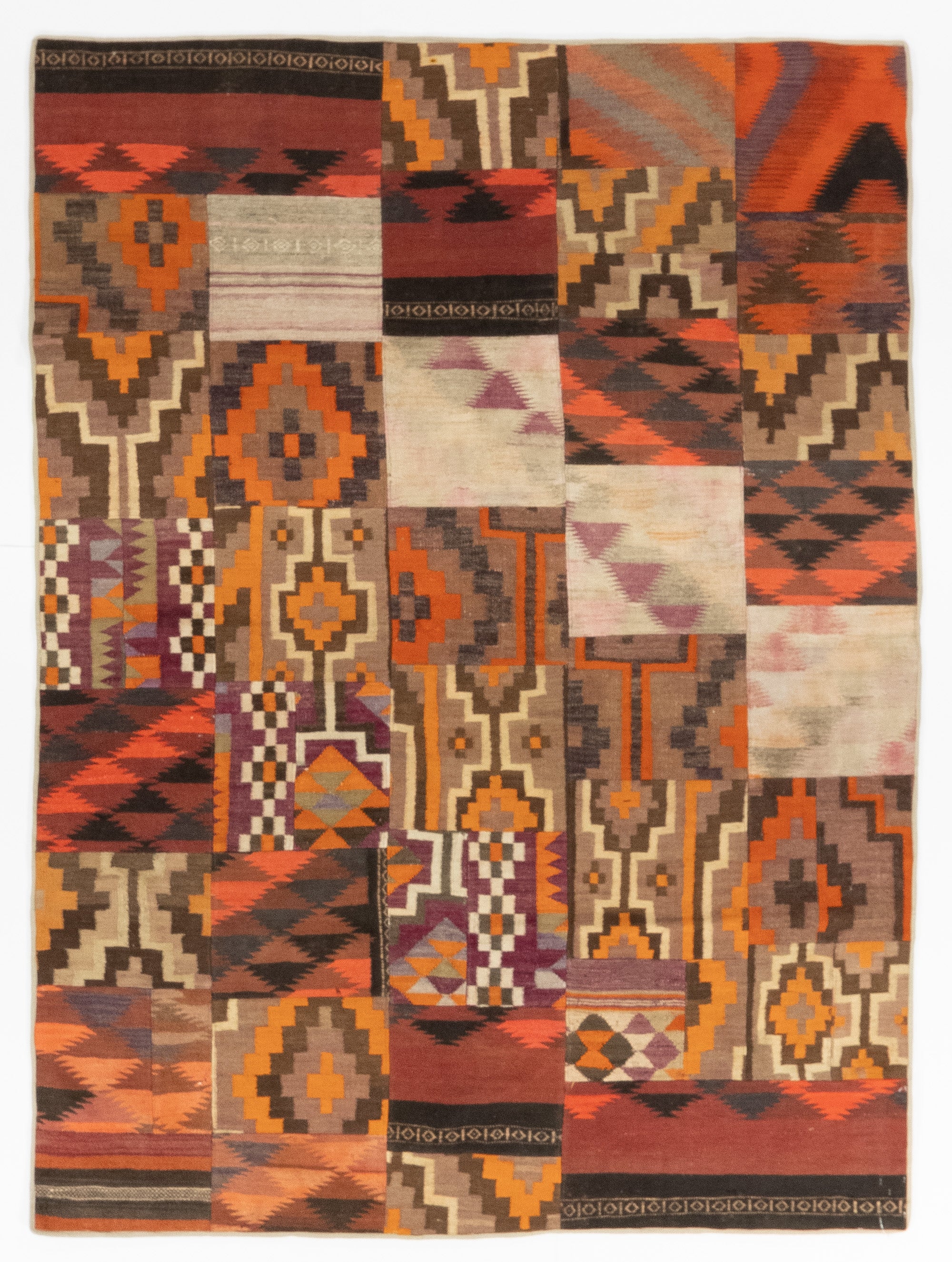 Semi-Antique Turkish Patchwork Kilim <br> 5'8 x 7'9