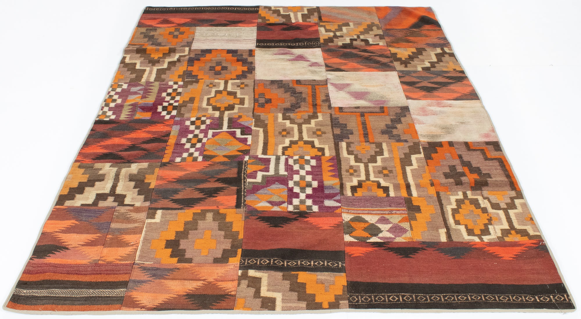 Semi-Antique Turkish Patchwork Kilim <br> 5'8 x 7'9