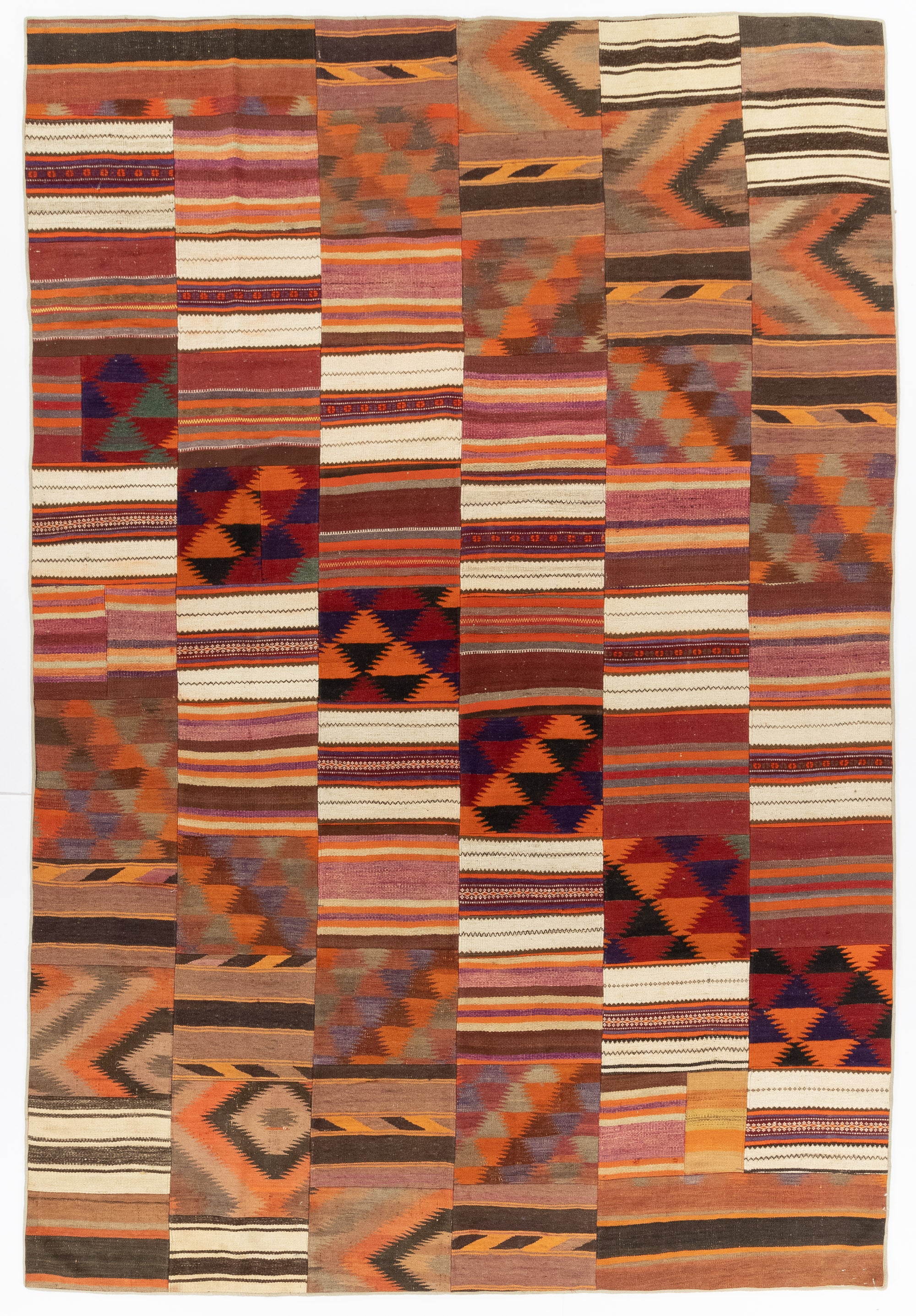 Semi-Antique Turkish Patchwork Kilim <br> 8'6 x 12'6