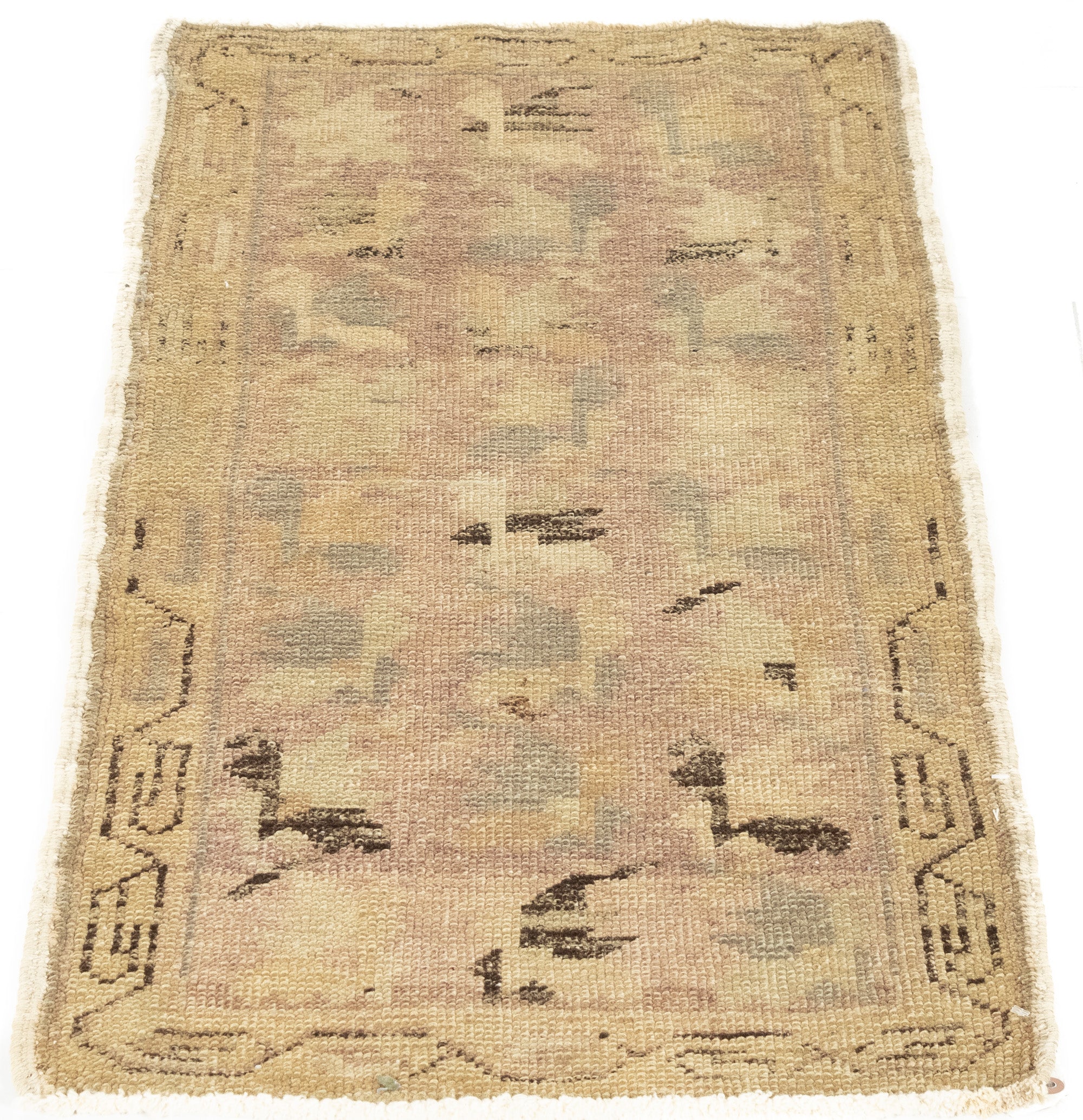 Semi-Antique Turkish Yastic Rug 1'8 x 3'2