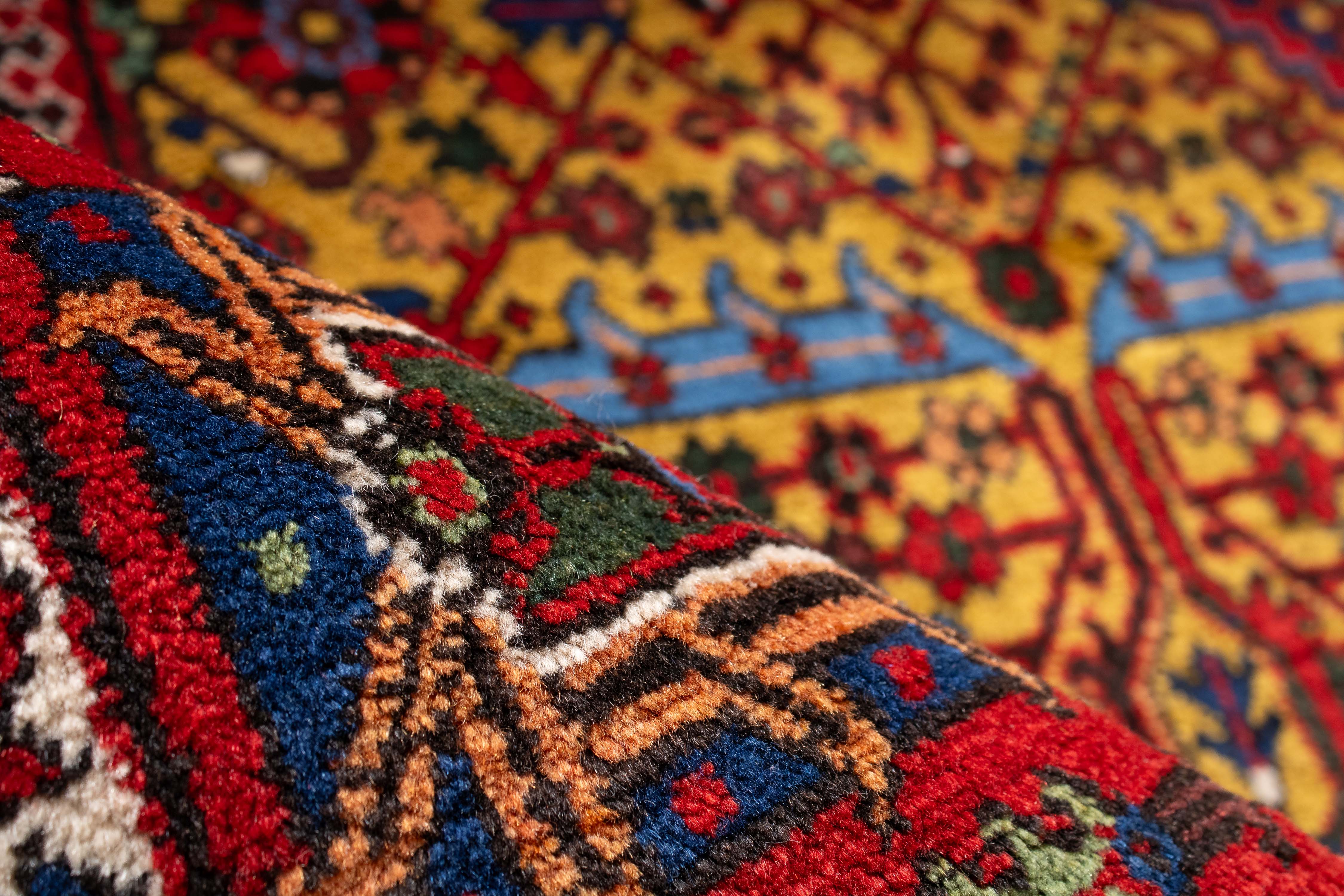 Vintage Persian Joshegan Rug <br> 4'1 x 6'8