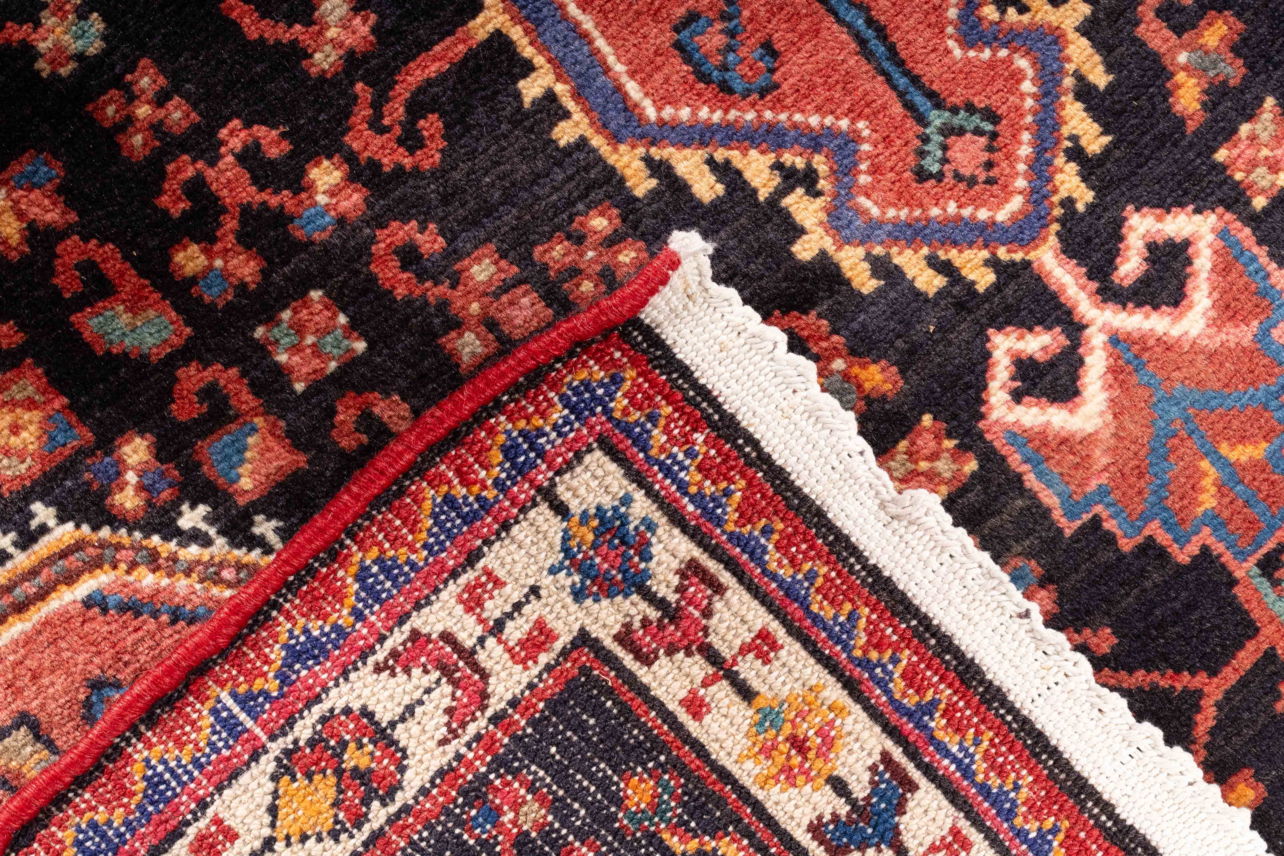 Vintage Persian Hamadan Rug <br> 4'4 x 7'3