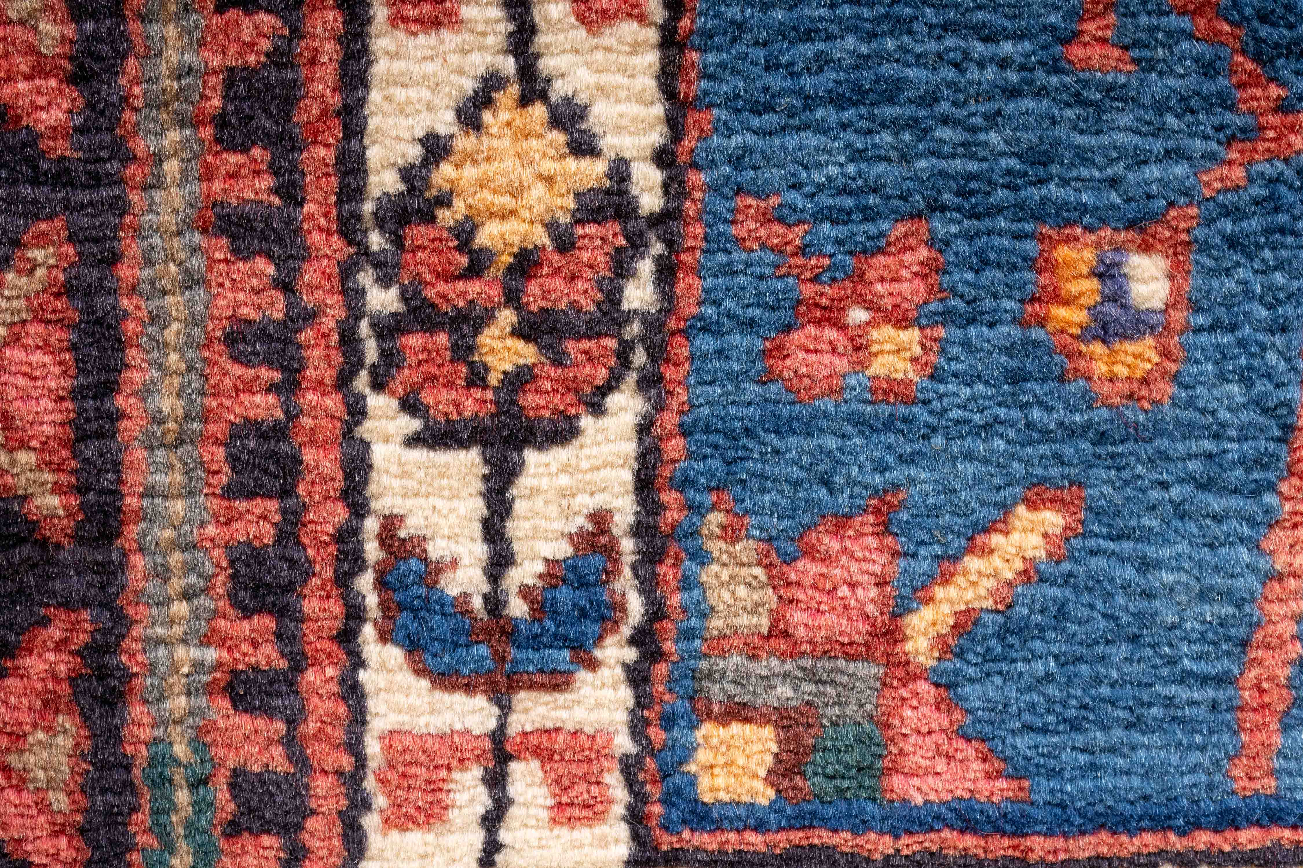 Vintage Persian Hamadan Rug <br> 4'4 x 7'3