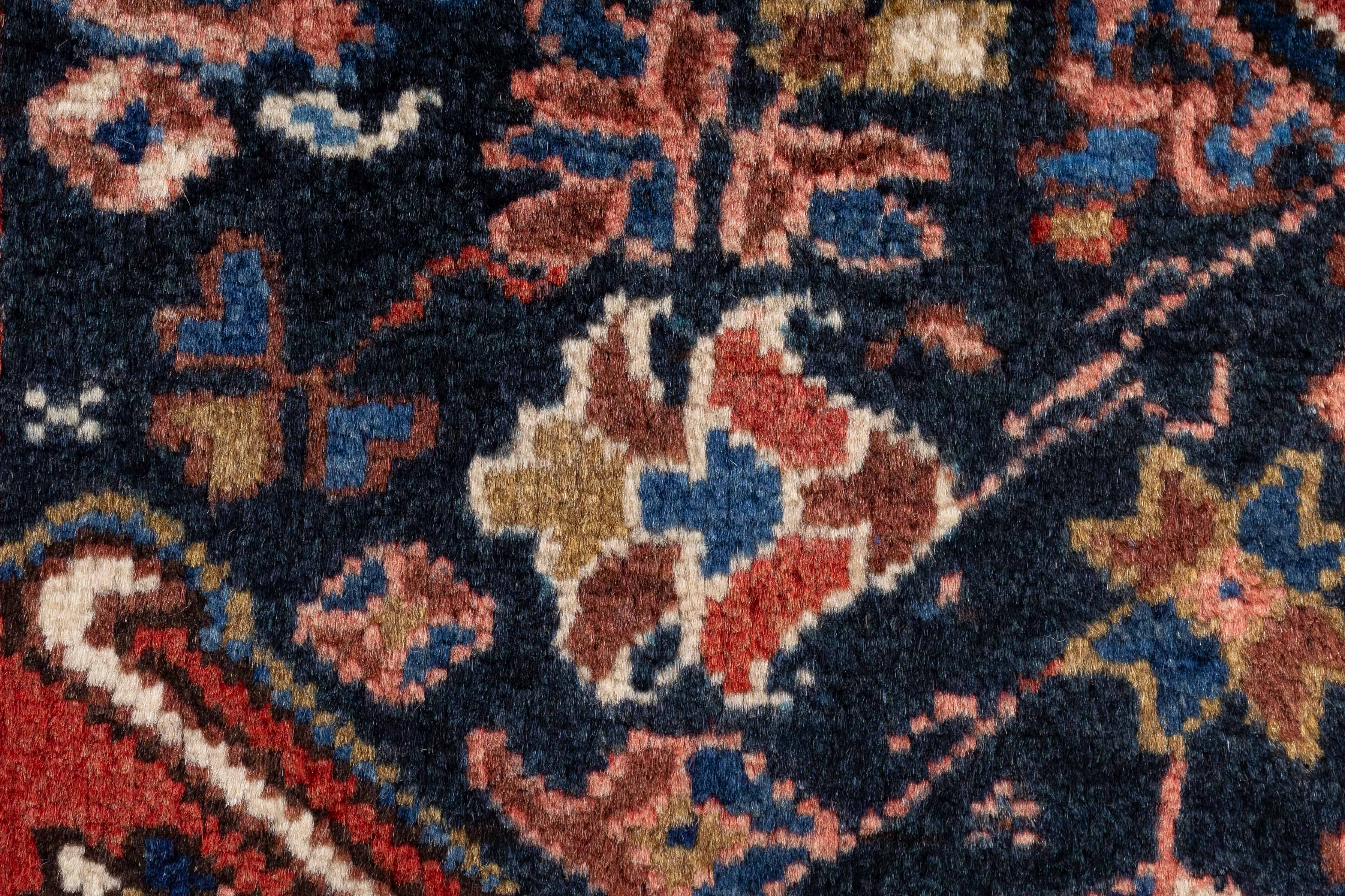 Vintage Persian Heriz Rug <br> 4'4 x 5'10