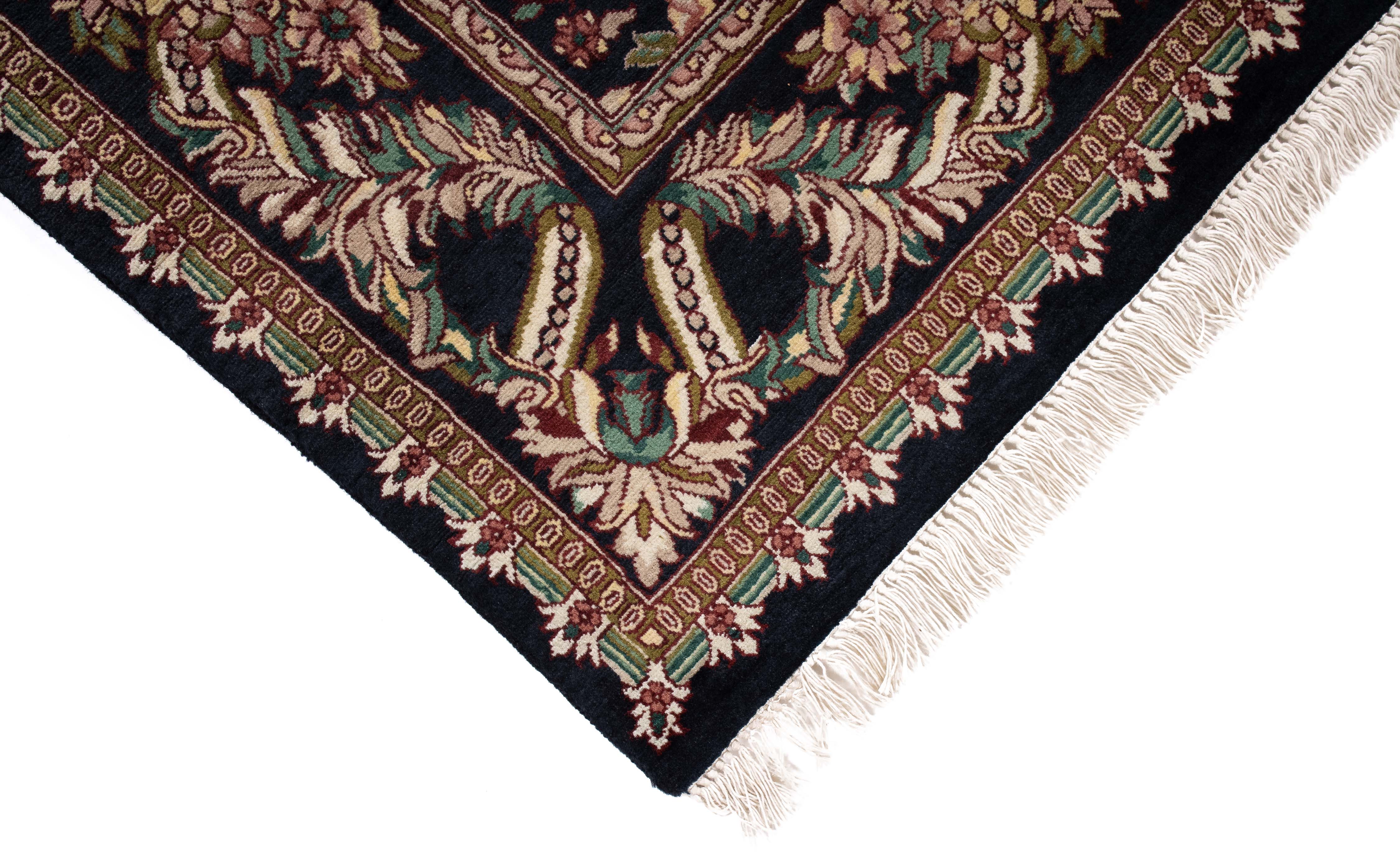 New Pakistan Savonnerie Design Rug <br> 4'6 x 7'1