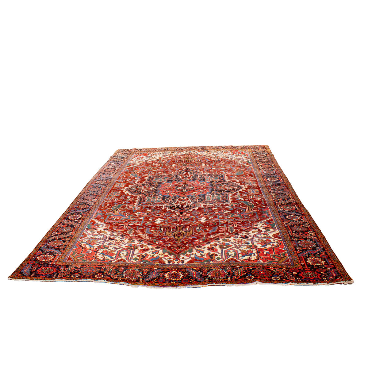 Semi-Antique Persian Heriz Rug <br> 9'0 x 12'0