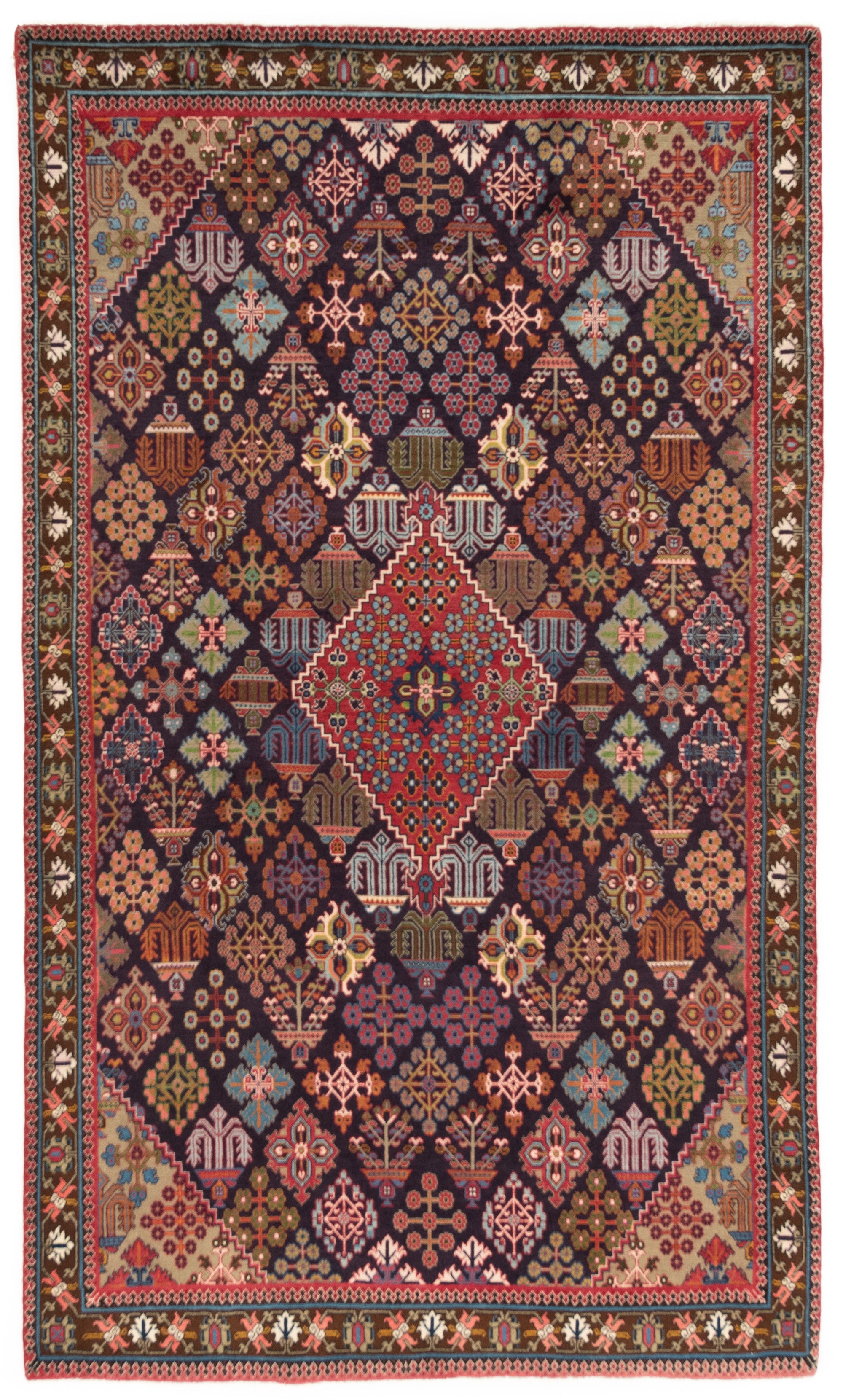New Persian Joshegan Rug <br> 4'5 x 7'4